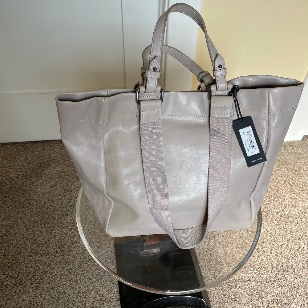 NWT Botkier light grey leather Bedford Tote